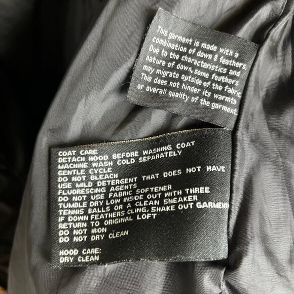 London Fog Down Feathers Coat Women Medium Quilted Puffer Classic Gothic *flaw* - Picture 5 of 15